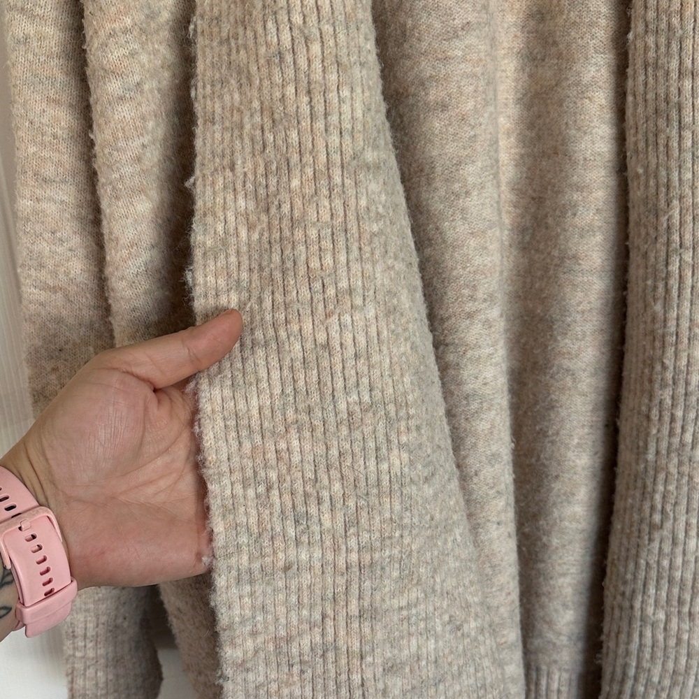 GUC Time and Tru Light Tan Open Cardigan w/ 2 Pockets - Picture 5 of 10